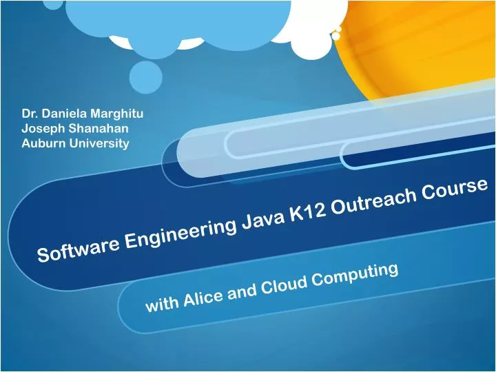 software engineering java k12 outreach course