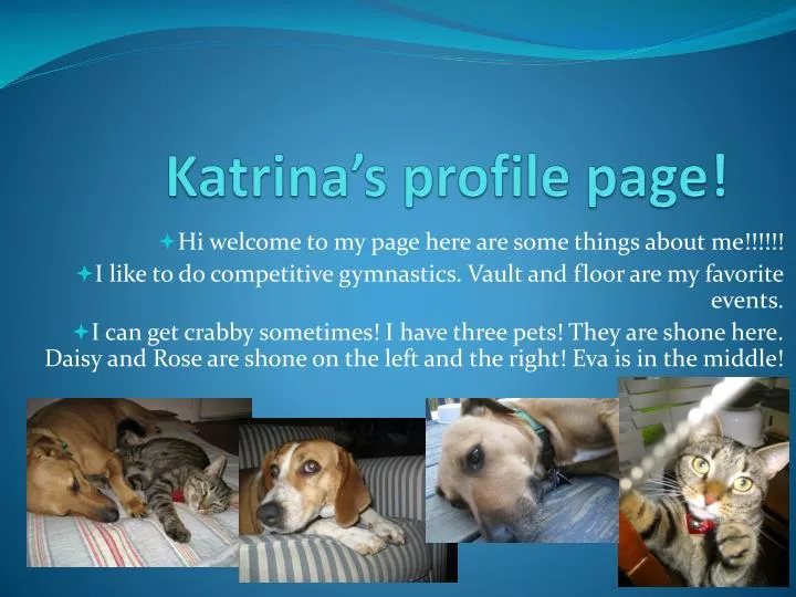 katrina s profile page