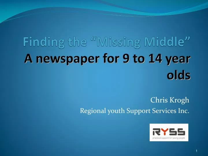 finding the missing middle a newspaper for 9 to 14 year olds