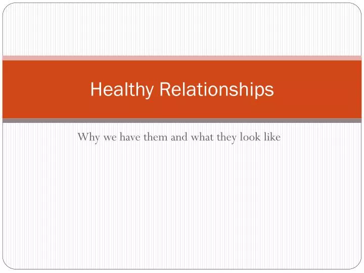 healthy relationships