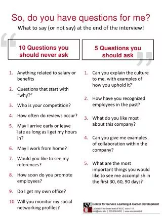 so do you have questions for me what to say or not say at the end of the interview