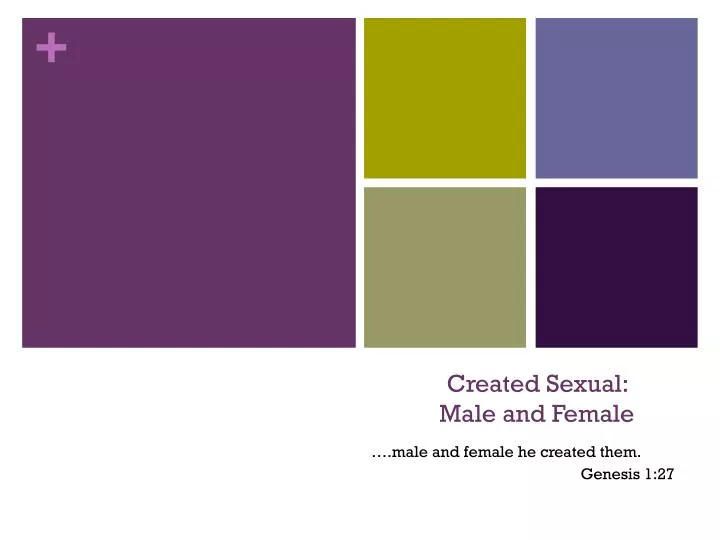 created sexual male and female