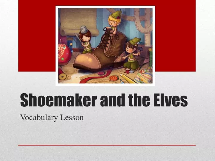 shoemaker and the elves