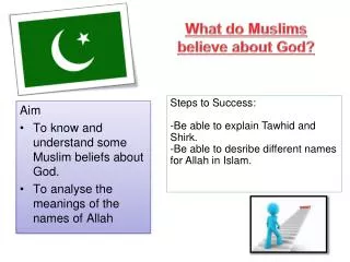 What do Muslims believe about God?