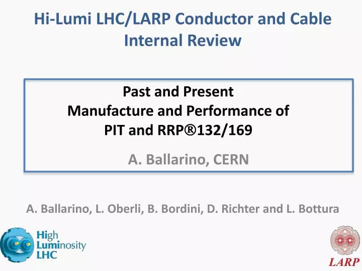 past and present manufacture and performance of pit and rrp 132 169