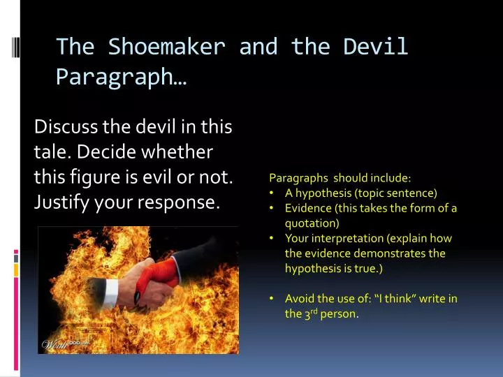 the shoemaker and the devil paragraph