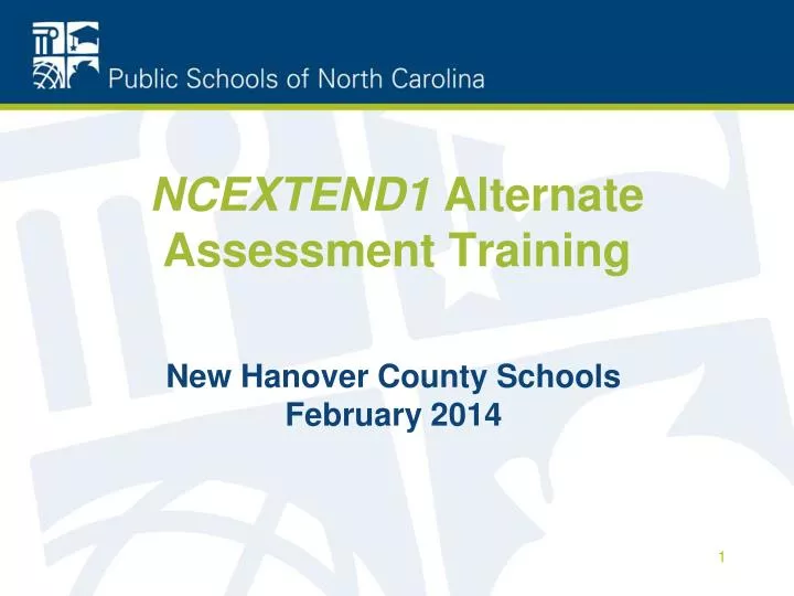 ncextend1 alternate assessment training
