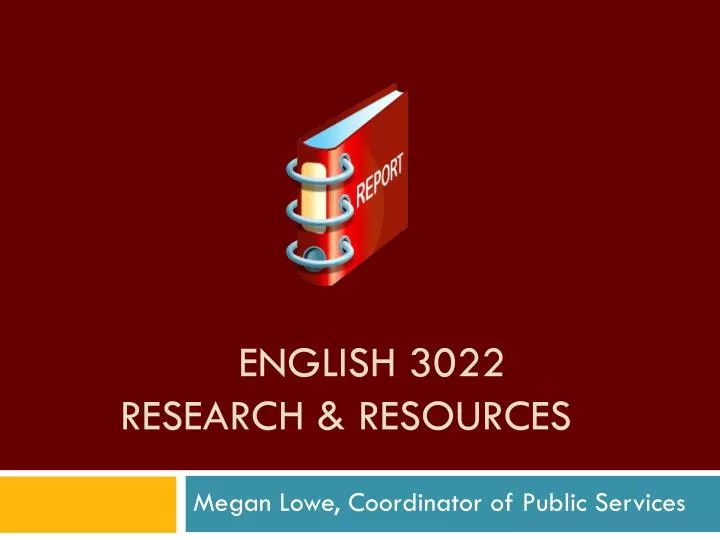 english 3022 research resources