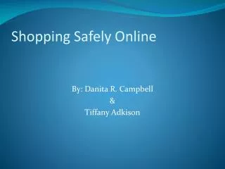 Shopping Safely Online