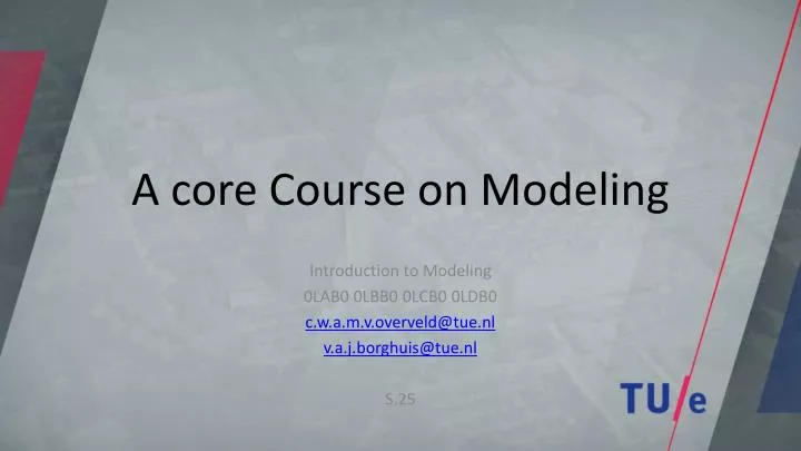 a core course on modeling