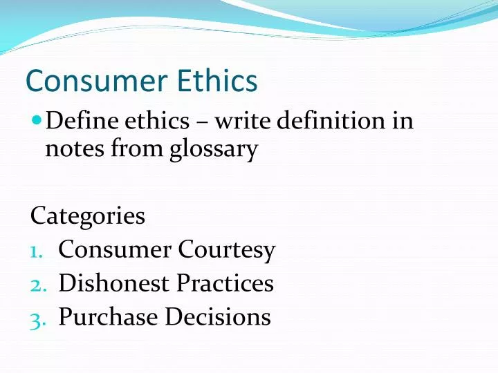 consumer ethics