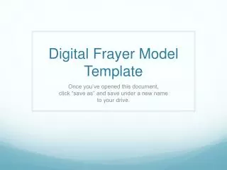 digital frayer model template