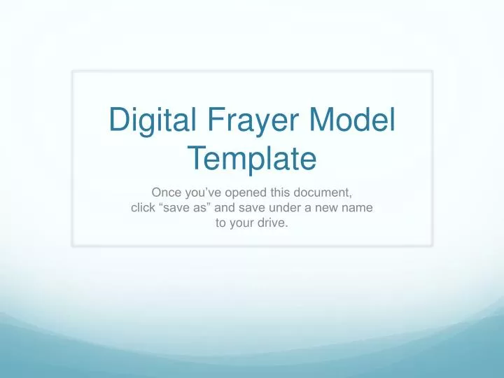 digital frayer model template