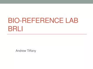 Bio-Reference Lab BRLI