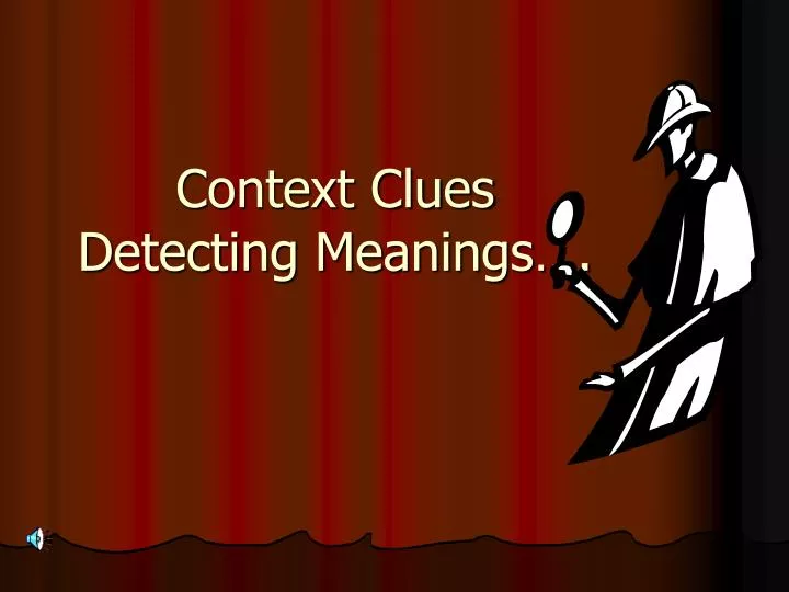 context clues detecting meanings