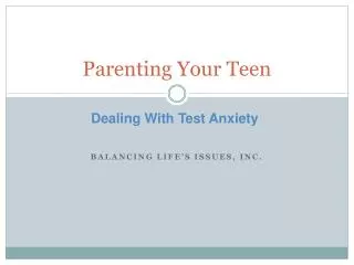 Parenting Your Teen