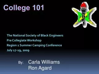 The National Society of Black Engineers Pre Collegiate Workshop Region 1 Summer Camping Conference