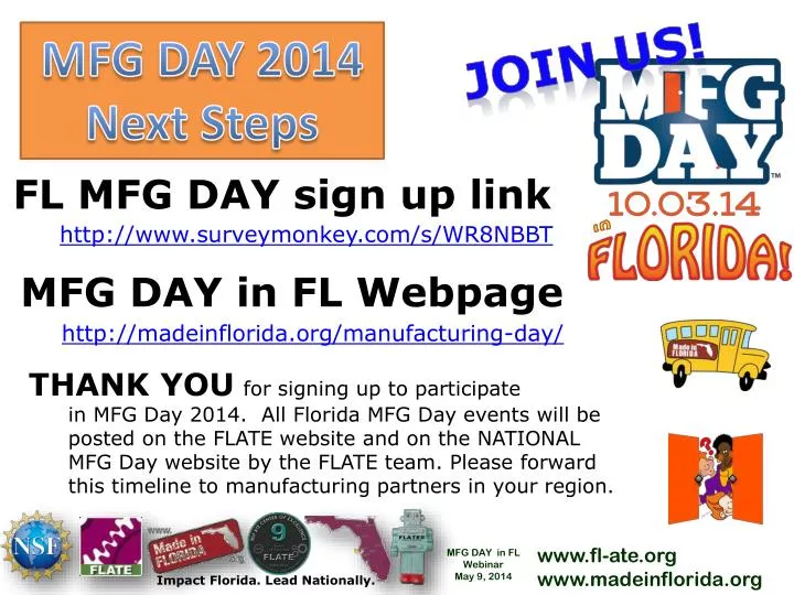 mfg day in fl webpage