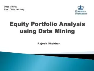 Equity Portfolio Analysis using Data Mining