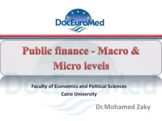 Public finance - Macro &amp; Micro levels