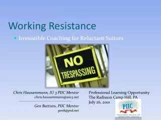 Working Resistance