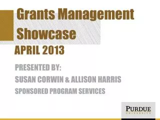 Grants Management Showcase