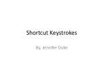 Shortcut Keystrokes - slide 1