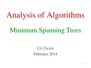 Analysis of Algorithms