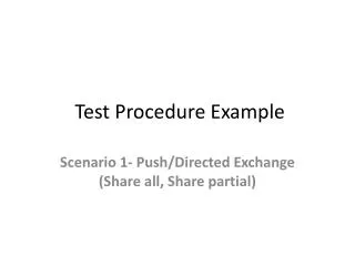 Test Procedure Example