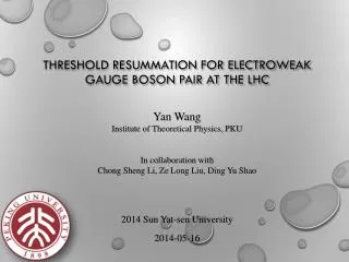 Threshold Resummation for Electroweak Gauge Boson Pair at the LHC
