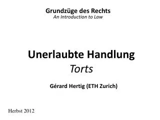 unerlaubte handlung torts