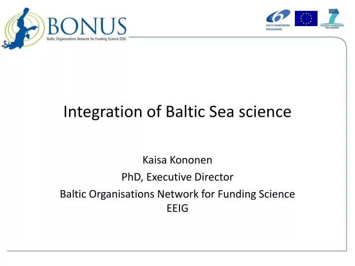 integration of baltic sea science