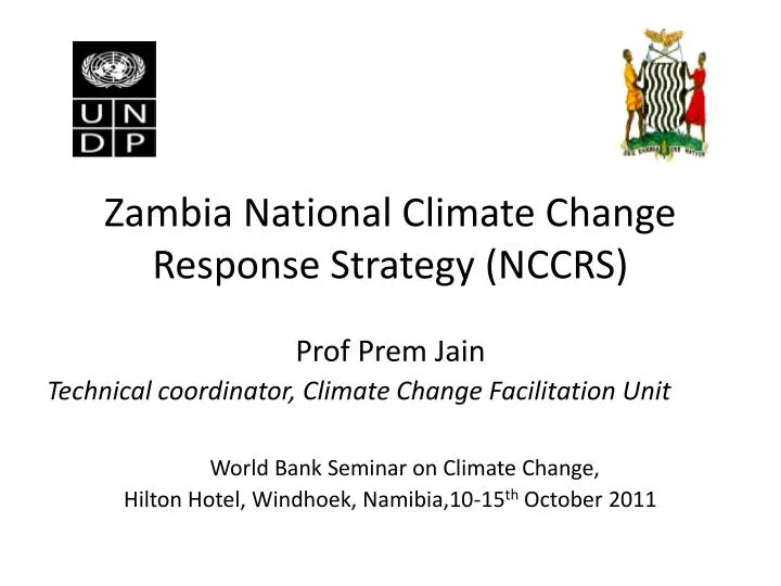 zambia national climate change response strategy nccrs