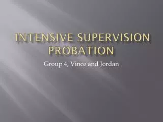 Intensive Supervision Probation
