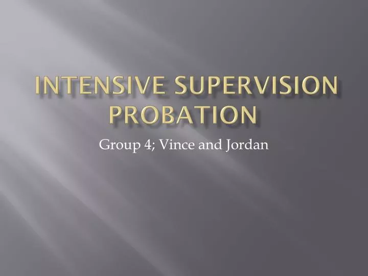 intensive supervision probation