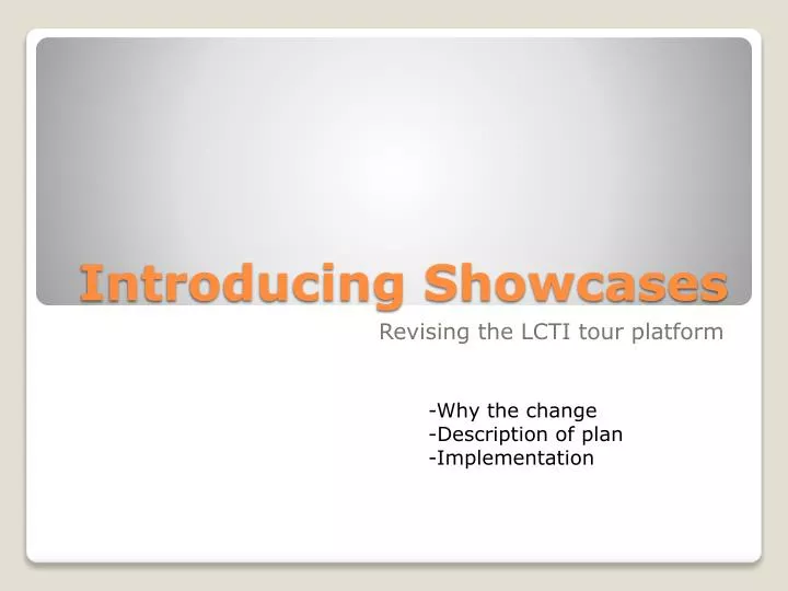 introducing showcases