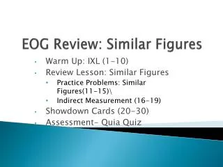 EOG Review: Similar Figures