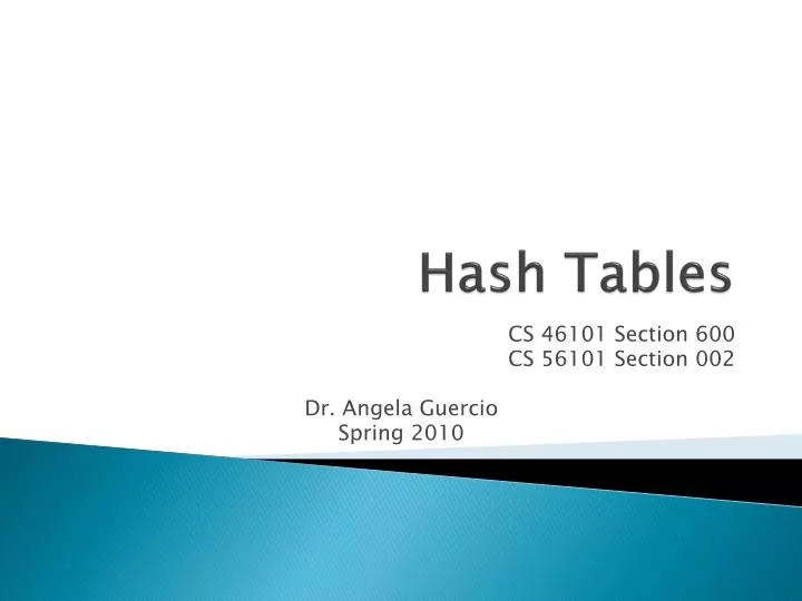 hash tables