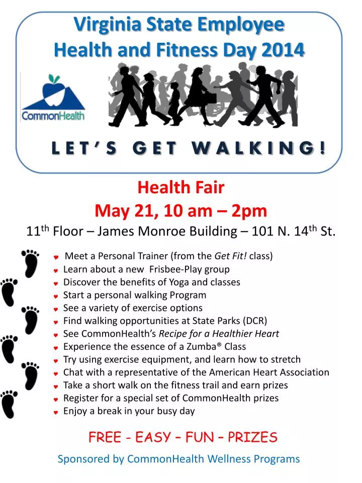 health fair may 21 10 am 2pm 11 th floor james monroe building 101 n 14 th st