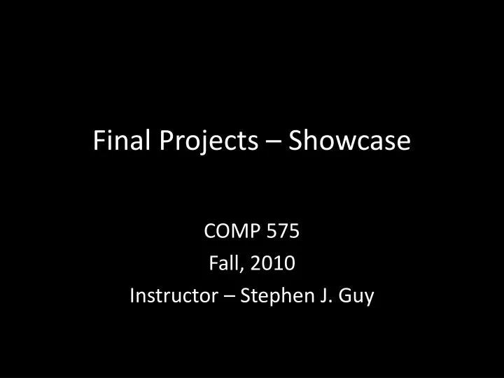 final projects showcase