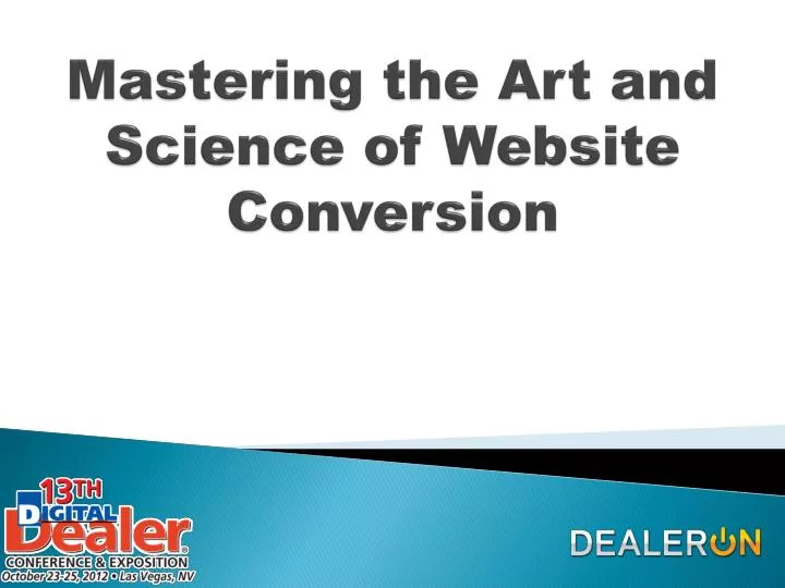mastering the art and science of website conversion
