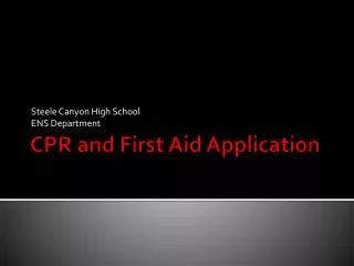 CPR and First Aid Application