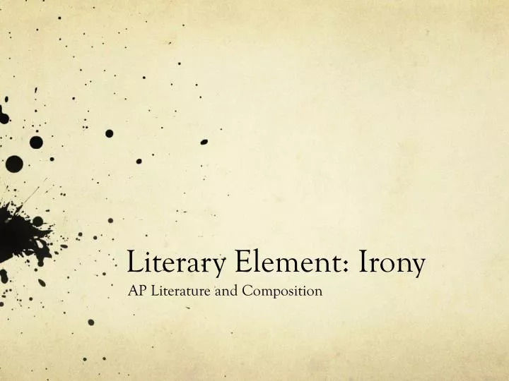 literary element irony