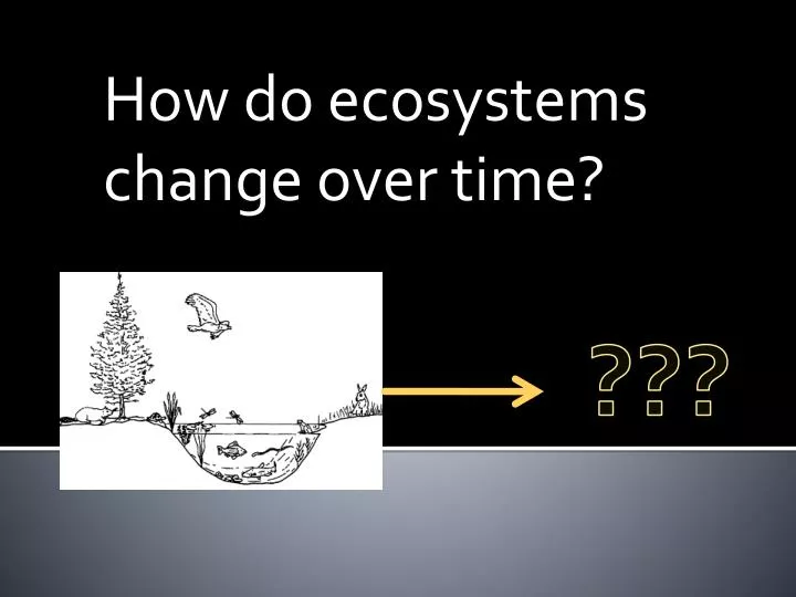 how do ecosystems change over time
