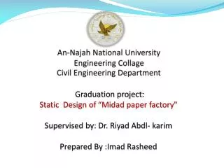 An-Najah National University Engineering Collage Civil Engineering Department