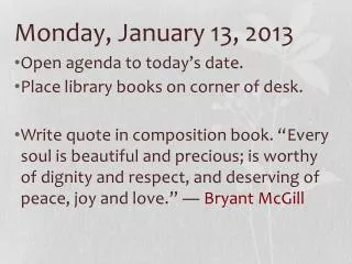 Monday, January 13, 2013