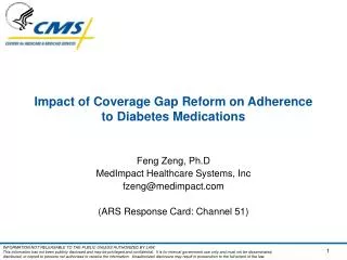 Impact of Coverage Gap Reform on Adherence to Diabetes Medications