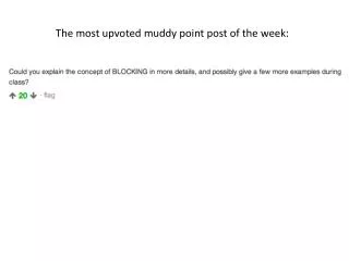 The most upvoted muddy point post of the week: