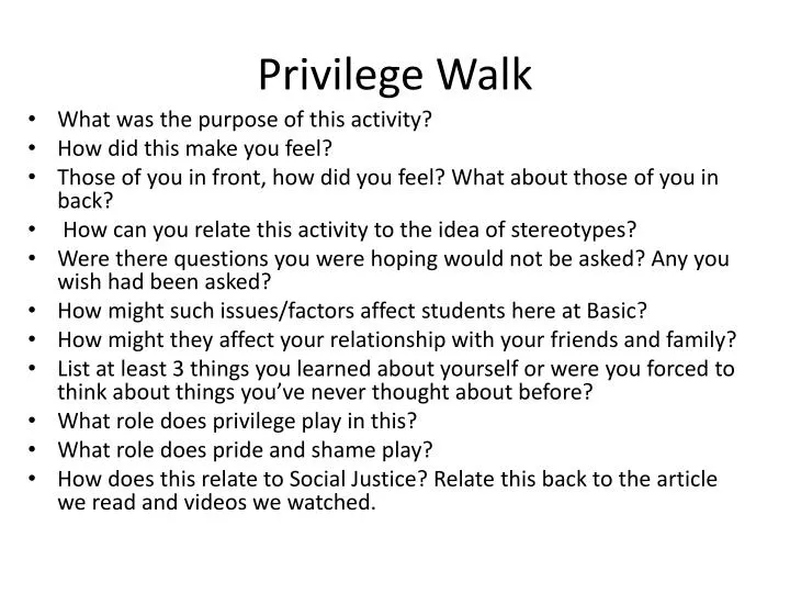 privilege walk