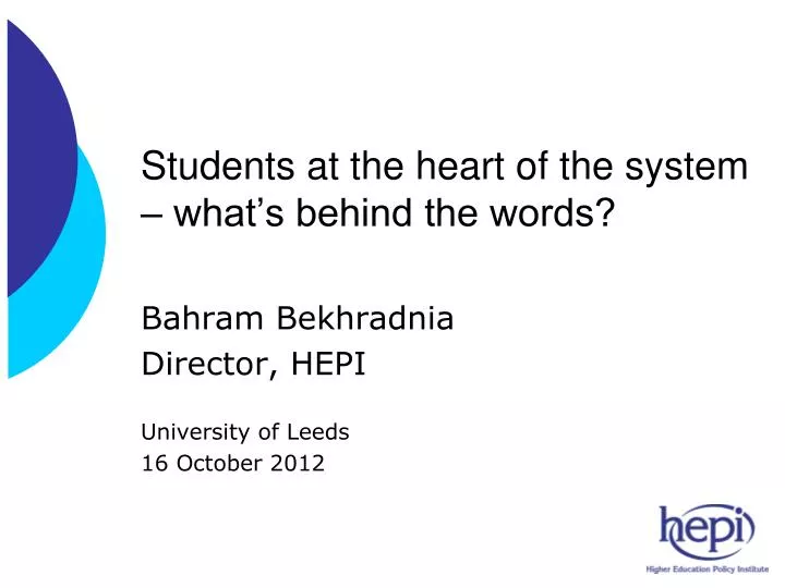 students at the heart of the system what s behind the words